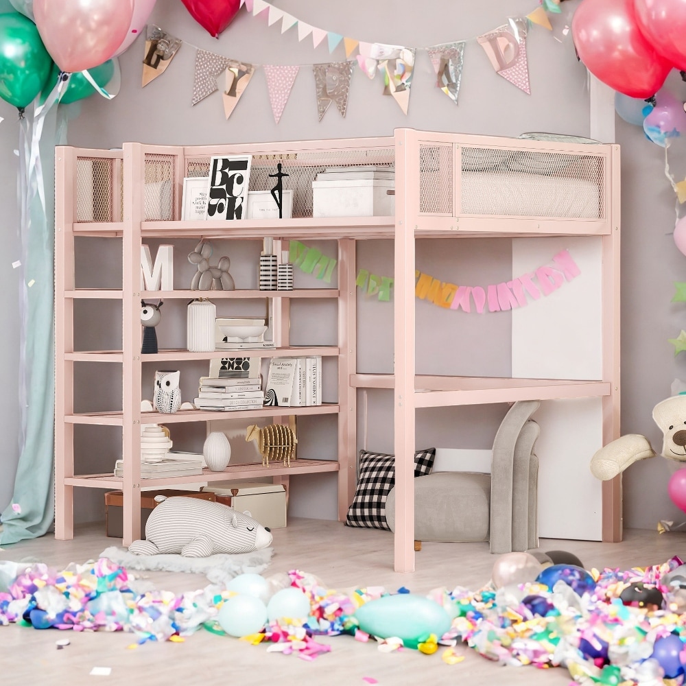 Pink Twin Size Loft Beds Bed Bath Beyond