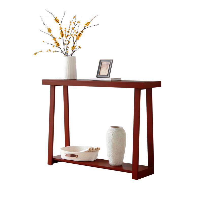 Emma Collection Wood 36" Modern Console Table with Shelf