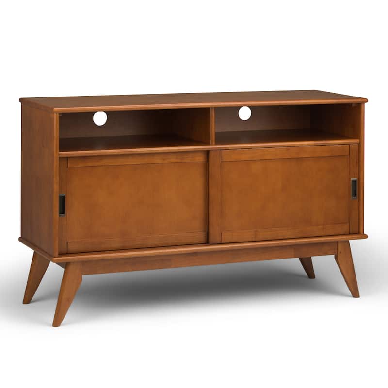 WYNDENHALL Tierney SOLID HARDWOOD 54 inch Wide Mid Century Modern TV Media Stand For TVs up to 60 inches - 54"w x 18"d x 33" h