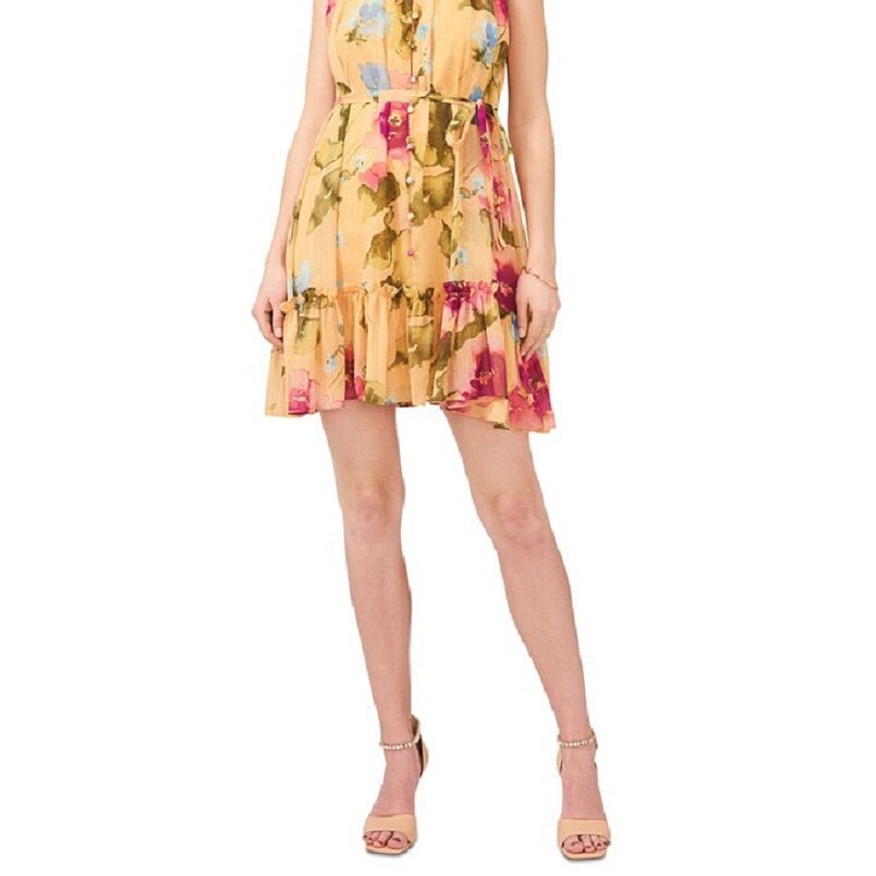 Msk Women's Mock Neck Foil Dot Fit & Flare Dress Yellow Size Petite Large - Bed Bath & Beyond - 40626044 Msk Women's Mock Neck Foil Dot Fit & Flare Dress Yellow Size Petite Large - Bed Bath & Beyond - 40626044