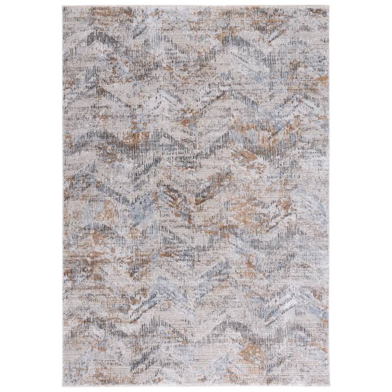 SAFAVIEH Princeton Fleta Distressed Viscose Rug - 5'3" x 7'6" - Ivory/Grey