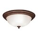 preview thumbnail 3 of 2, Kichler Hastings 3 Light 15" Wide Flush Mount Ceiling Fixture Tannery Bronze