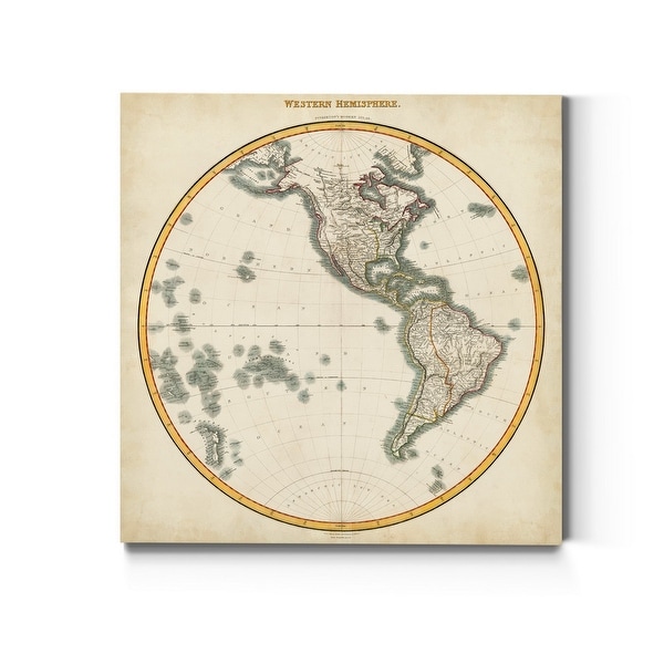 1812 Western Hemisphere -Premium Gallery Wrapped Canvas. Opens flyout.