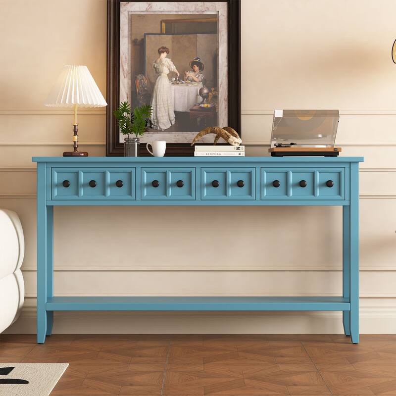 Multi-drawer entry console table