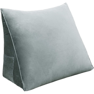 Crystal Velvet Gray Reading Pillow Back Pillow For Adults - Temu