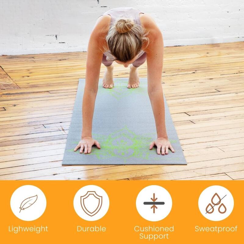 Sol Living Yoga Mat Premium Non Slip Extra Thick Exercise Mat for Yoga, Pilate, Mediation - 24 -In x 72 -In