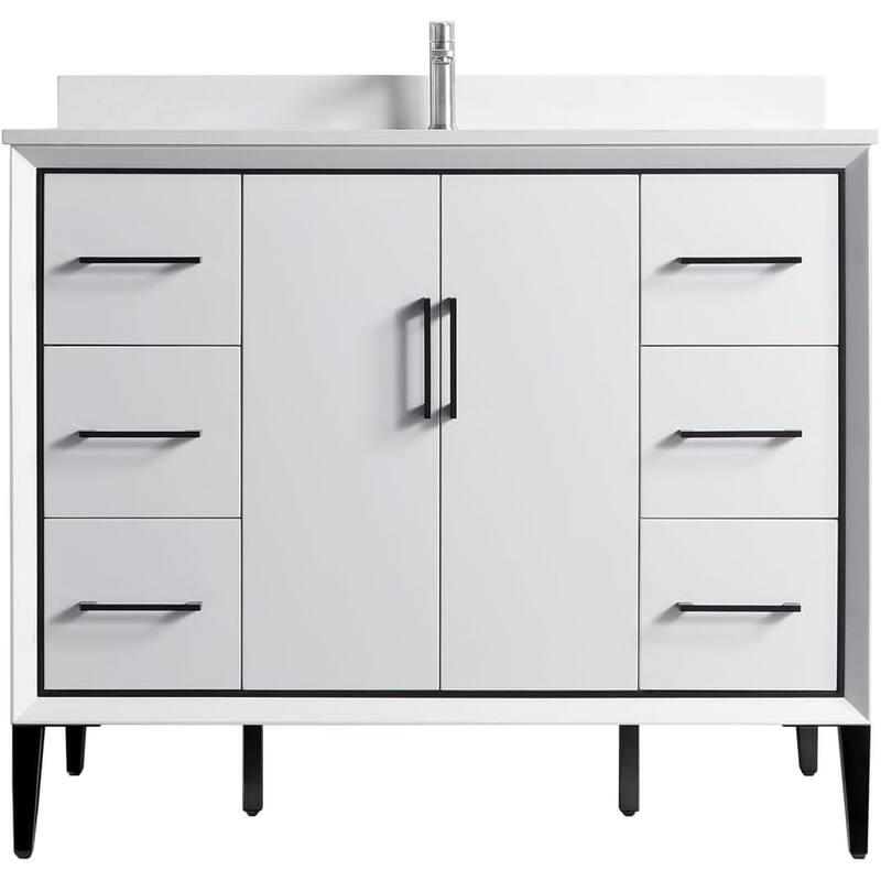 VSD Freestanding Shaker Bathroom Vanity with Cultured Marble Sink