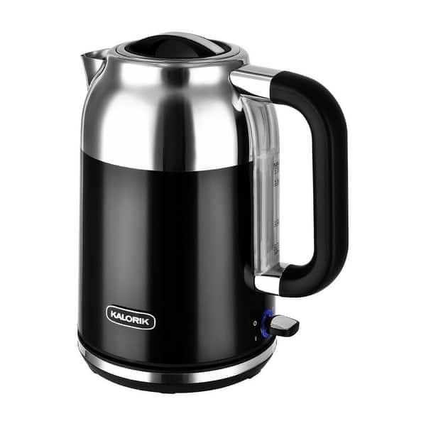 Krups 1.5L Cool Touch Stainless Steel Electric Kettle - Black