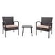 preview thumbnail 2 of 13, SAFAVIEH Outdoor Living Moore 3-Piece Lounge Set - 23"W x 27"D x 31"H