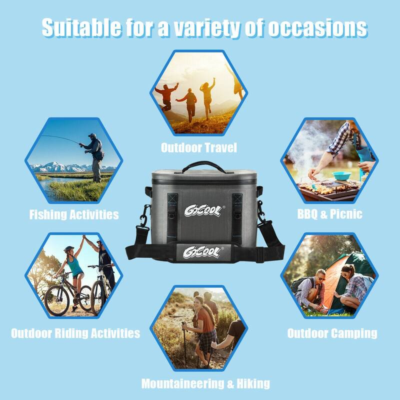 Gymax 30 Cans Soft Portable Cooler Bag Leak-Proof Insulated