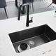 preview thumbnail 16 of 15, STYLISH 30 inch Graphite Black Stainless Steel 16G Undermount Kitchen Sink - 30" x 18" x 9"