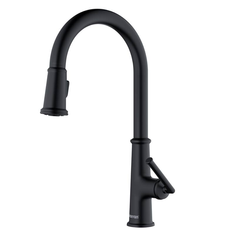 Karran Elwood One-Handle Pull Down Dual Function Sprayer Kitchen Faucet - Matte Black