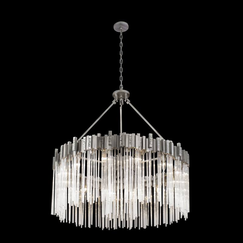 Varaluz Matrix Recycled Steel Hand-Hammered 12 -Light Pendant