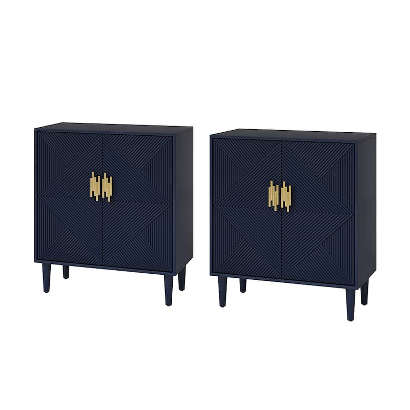 Damien Morden Storage TV Stand with Adjustable Shelves Set of 2 by HULALA HOME