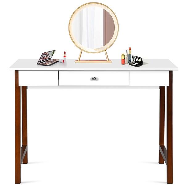 Modern Computer Desk Makeup Vanity Table Desk with Storage Drawers 