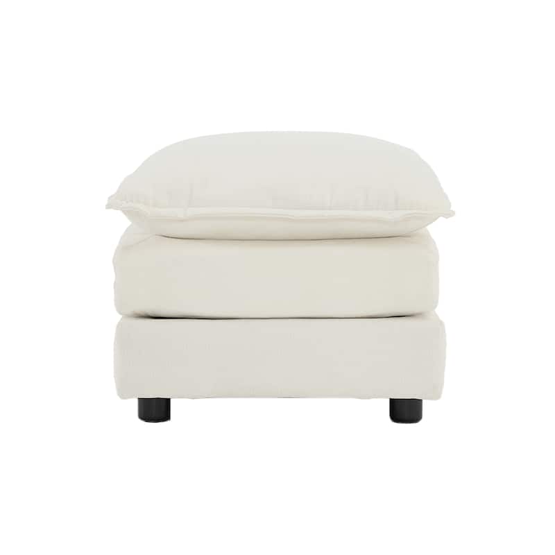 Real Relax Chenille Modular Sofa: 3-Seat L-Shaped Convertible Sectional for Living Room | 112" with Removable Pillows