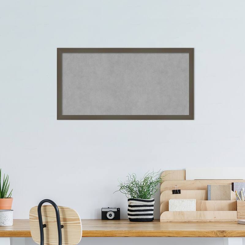 Amanti Art Svelte Clay Grey Framed Magnetic Board