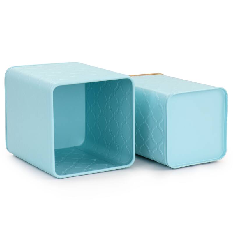 MegaChef 3 Piece Square Iron Canister Set