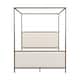 Christopher Knight Home - Alice Modern PU Upholstered King Canopy Bed Frame with Iron Legs