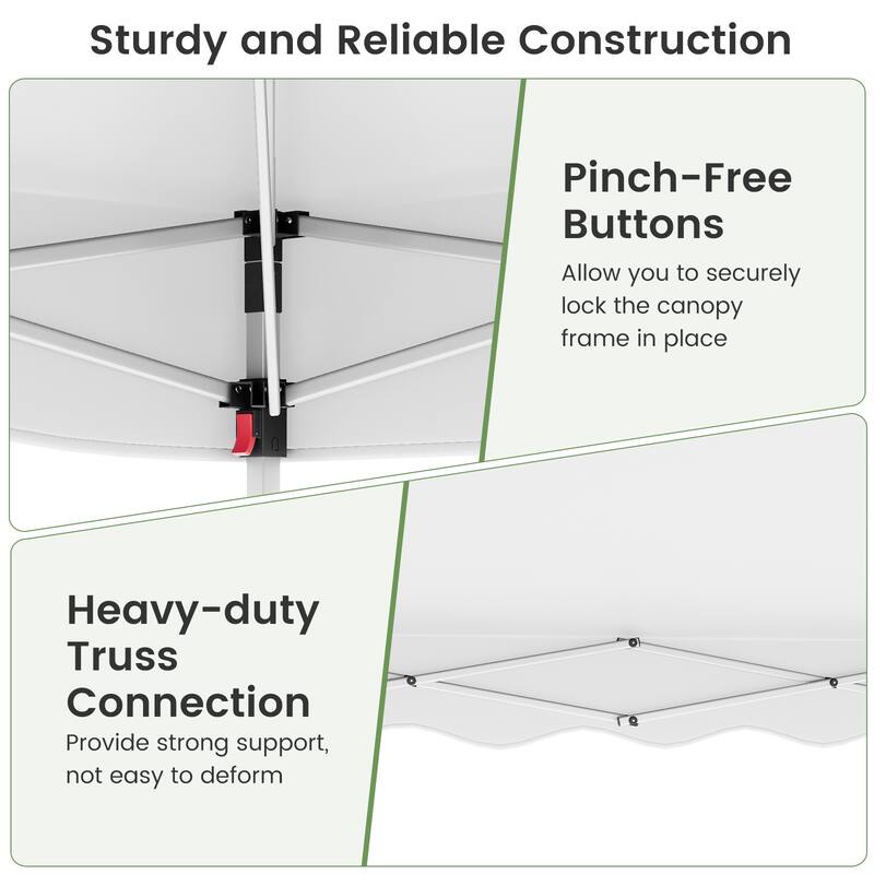 Gymax 10 X 10 FT Pop up Canopy Tent Portable Foldable Patio Shelter w/