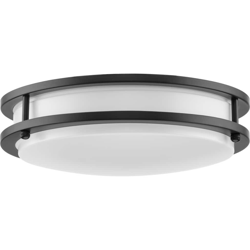 Abide Collection 5-CCT Integrated LED Matte Black Contemporary 10.24" Small Flush Mount Light - 10.24 in x 10.24 in x 2.82 in