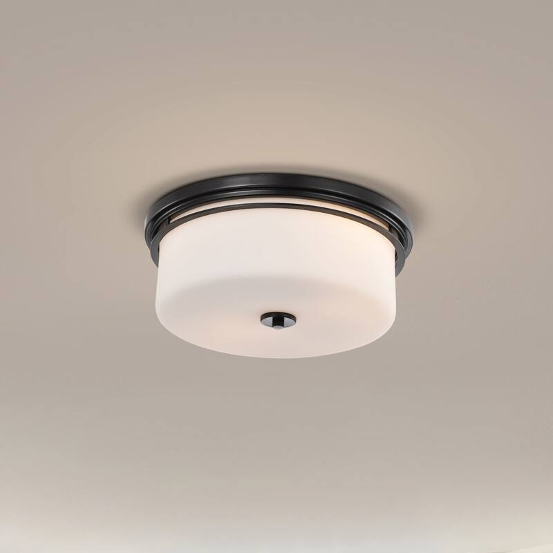Nuvo Lighting 60/8034 Warren 2 Light 15" Wide Flush Mount Drum Ceiling