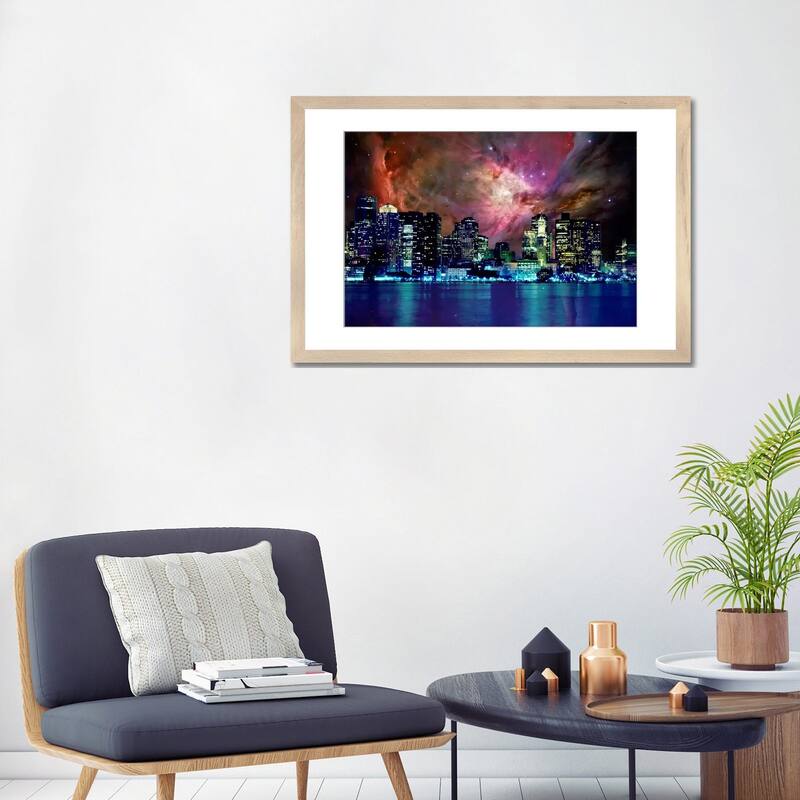 iCanvas "Boston, Massachusetts Orion Nebula Skyline" by 5by5collective