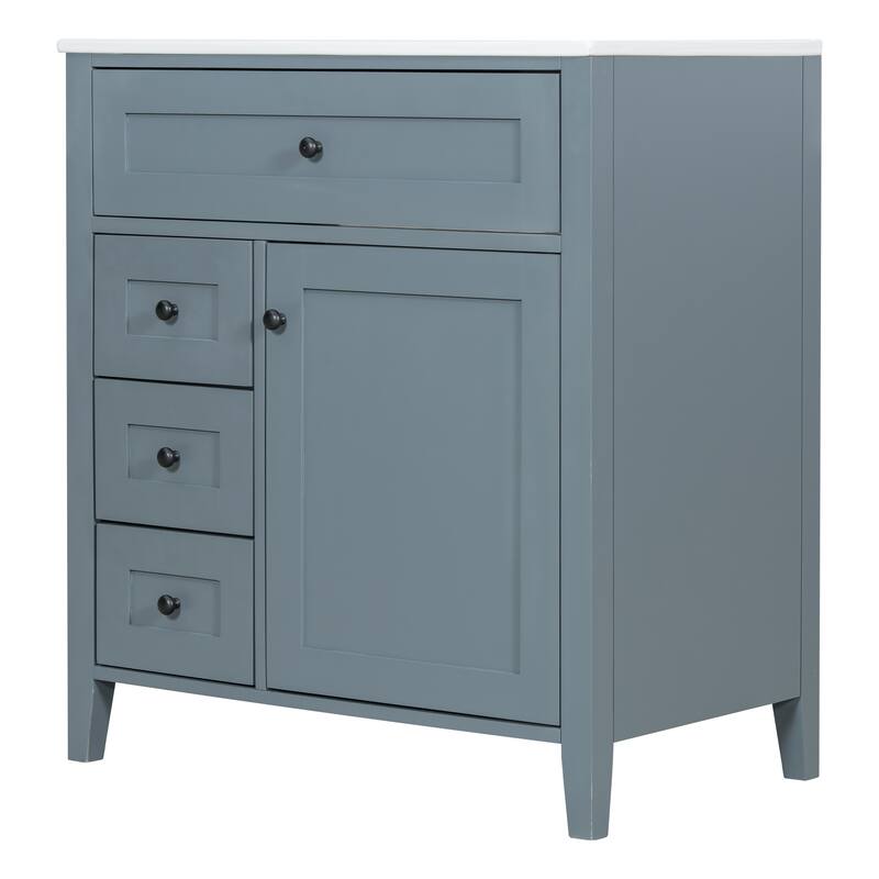 GDFStudio - Oliver Harrington Modern Freestanding Bathroom Vanity with Efficient Storage