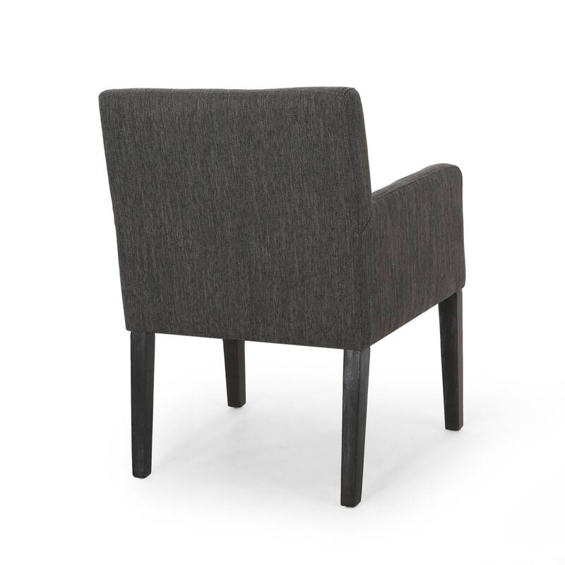 Charcoal Modern 25.5" Upholstered Arm Chair with Generously Cushioned Seat for Living Room