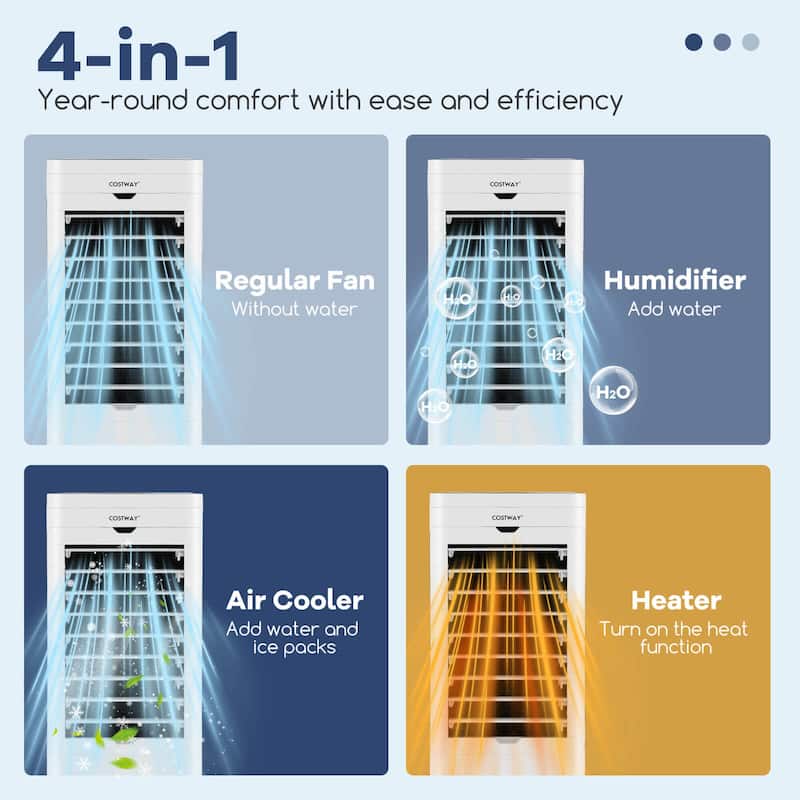 Costway Evaporative Air Cooler/Heater 4-in-1 Windowless Oscillating - See Details