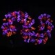 preview thumbnail 3 of 9, Multi Function Fiber Optic Artificial Halloween Garland - 6' x 6" - Black - Purple and Orange LED