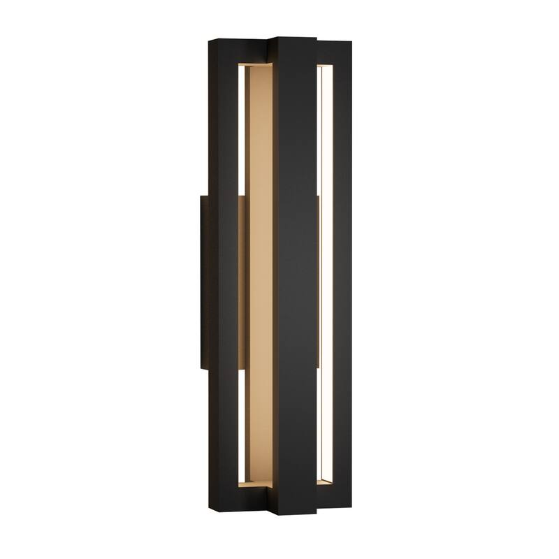 LamQee Integrated Matte Black Aluminum LED Outdoor Wall Sconce 15inch - 1-Pack/15inch