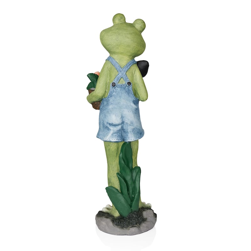 Gardener Frog Statue