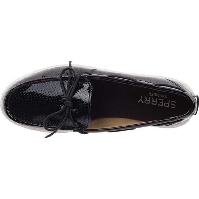 black patent leather sperrys