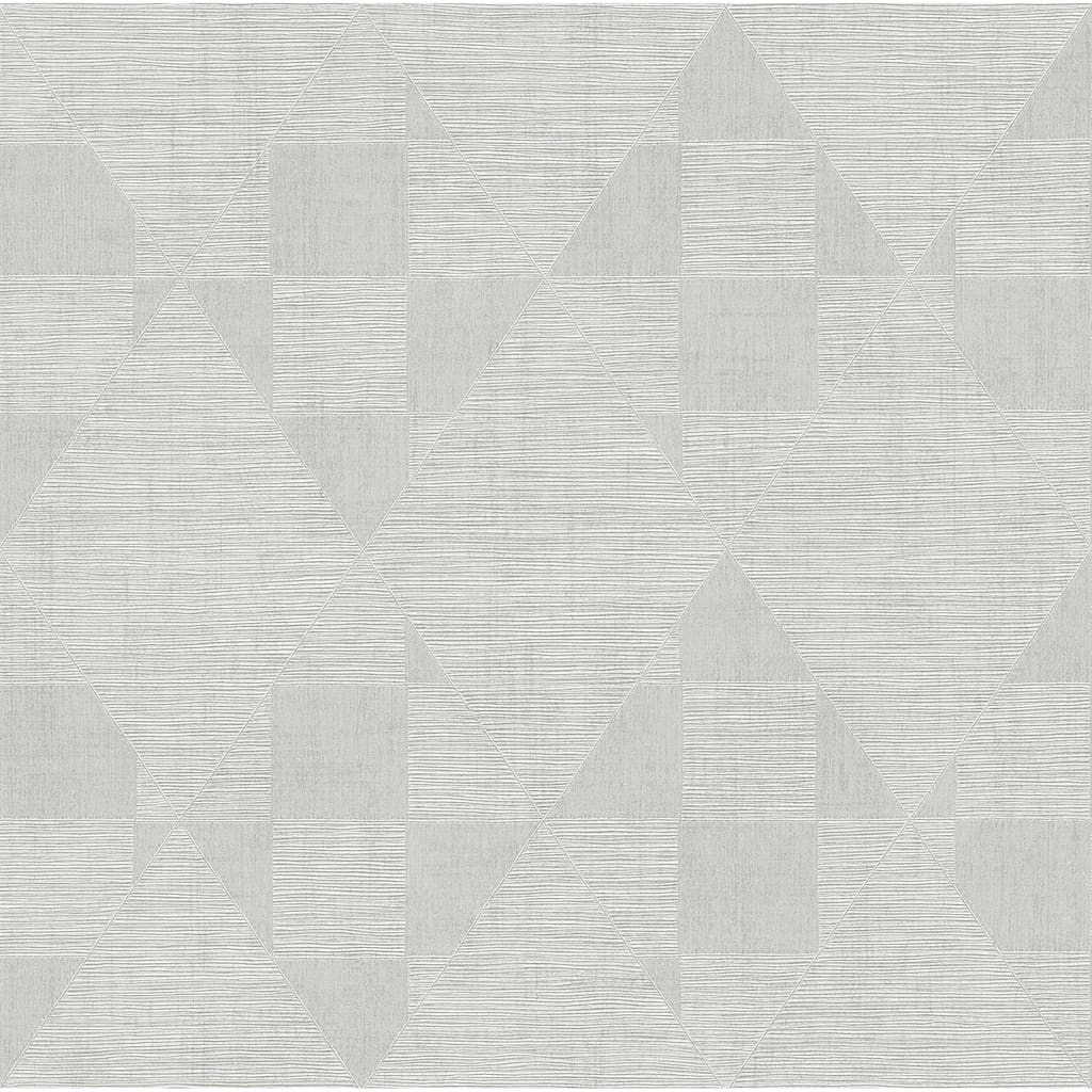 Advantage Wegener Silver Geometric Wallpaper
