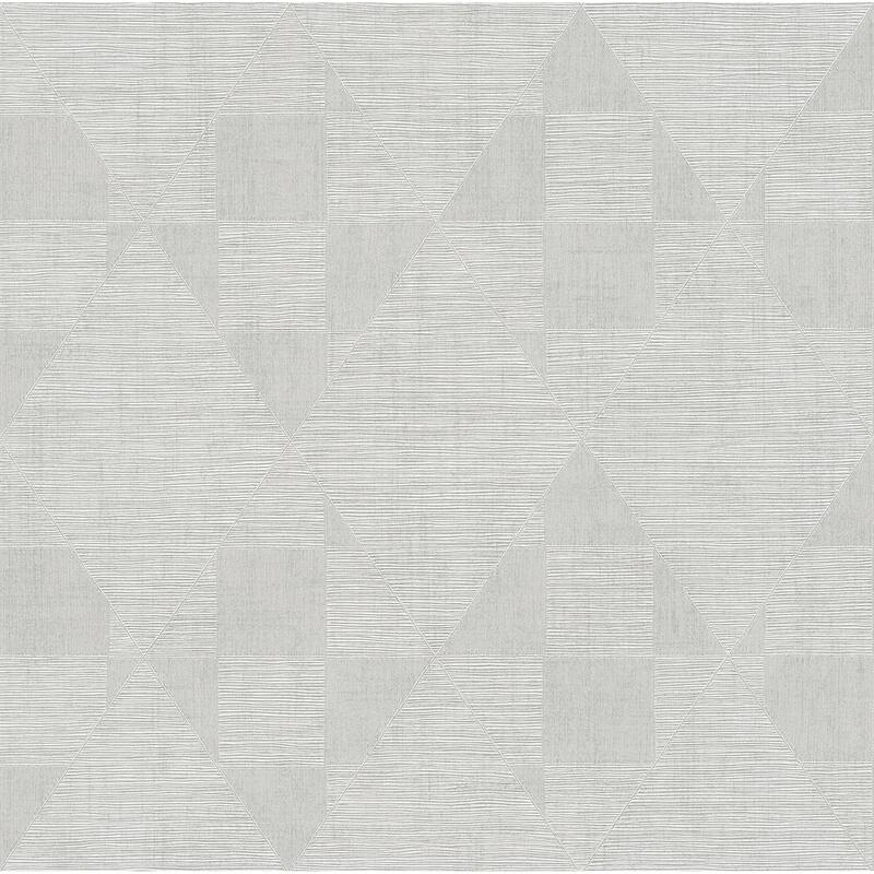 Advantage Wegener Silver Geometric Wallpaper