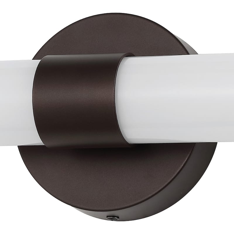 Elyse 20.13" 1-Light Industrial Mid-Century Iron Integrated LED Vanity Light, by JONATHAN Y