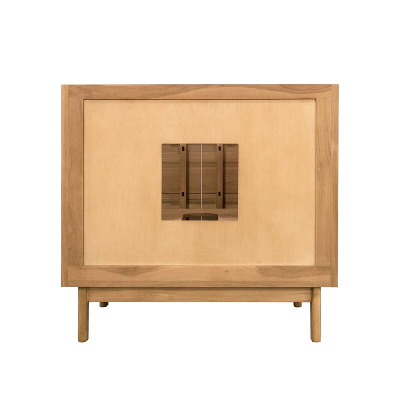 Avanity Kayla Bathroom Vanity in Natural Teak with White Engineered Stone Top