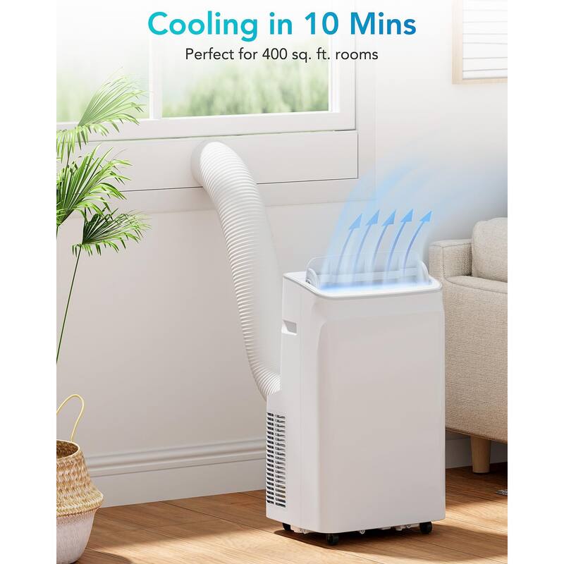 12,000 BTU Portable Air Conditioner, A/C for Rooms up to 550 Sq. Ft, Built-in Dehumidifier
