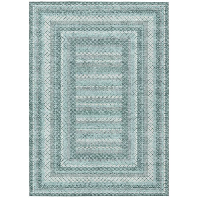 HomeRoots Geometric Transitional Rectangle Outdoor Rug