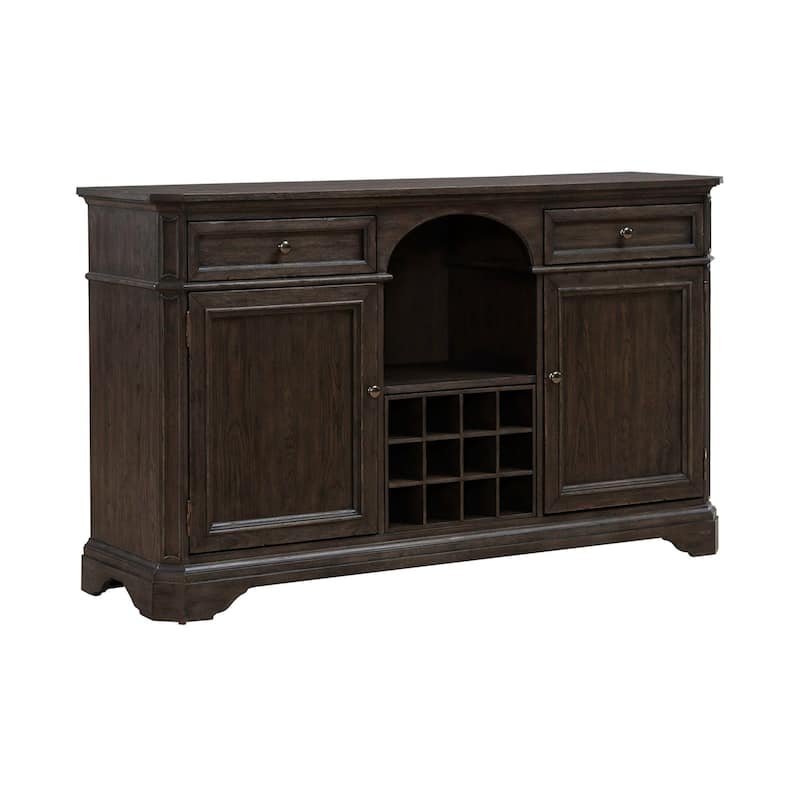 Liberty Furniture Grant Park Wine Buffet for Dining Room Storage - Width 64" x Depth 18" x Height 38"