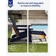 preview thumbnail 49 of 78, WINSOON All Weather HIPS Folding Adirondack Chair with Ottoman, 5-Gear Adjustable Backrest and Retractable Ottoman Set of 4