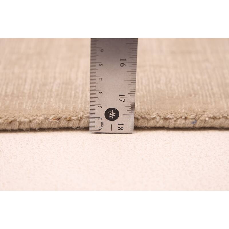 ECARPETGALLERY Hand Loomed Kashkuli Gabbeh Light Khaki Wool Rug - 7'11 x 11'4