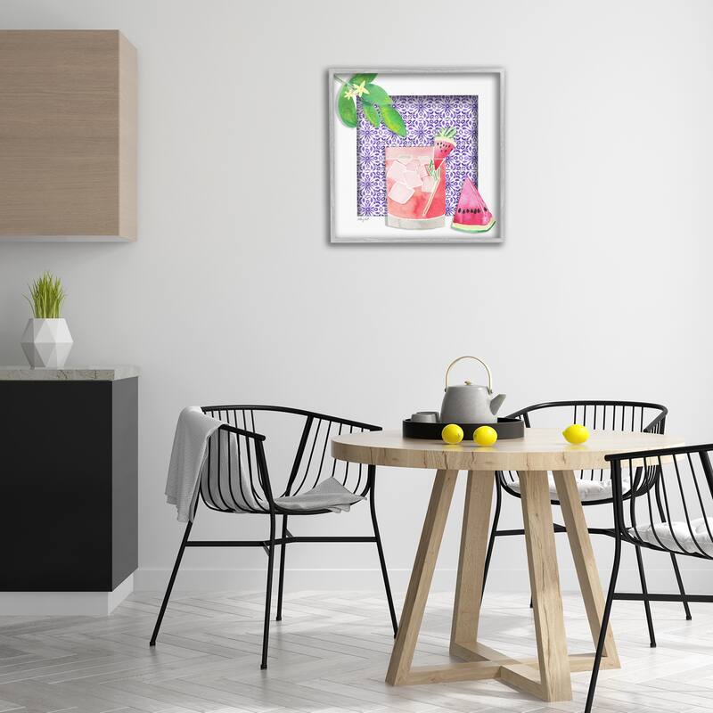 Stupell Fruity Watermelon Drink Framed Giclee Art Design By Hillary Holt