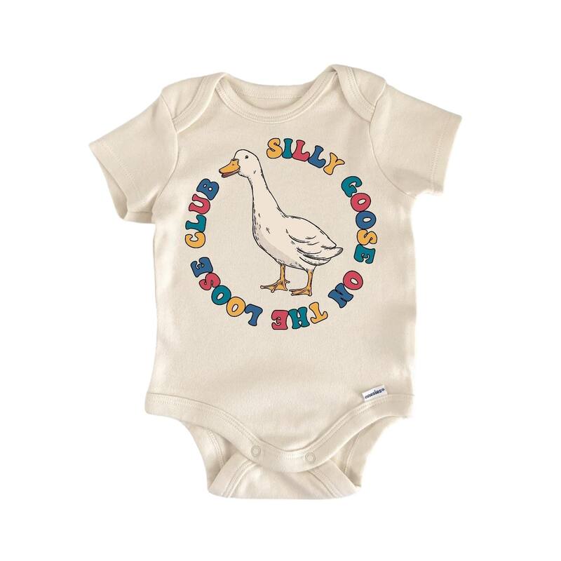 Silly Goose 4 - Baby Boy Girl Clothes Infant Bodysuit Funny Cute Newborn - Natural - Newborn
