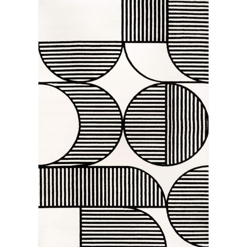 JONATHAN Y Dila Geometric Arch Scandi Striped Ivory/Cream Area Rug