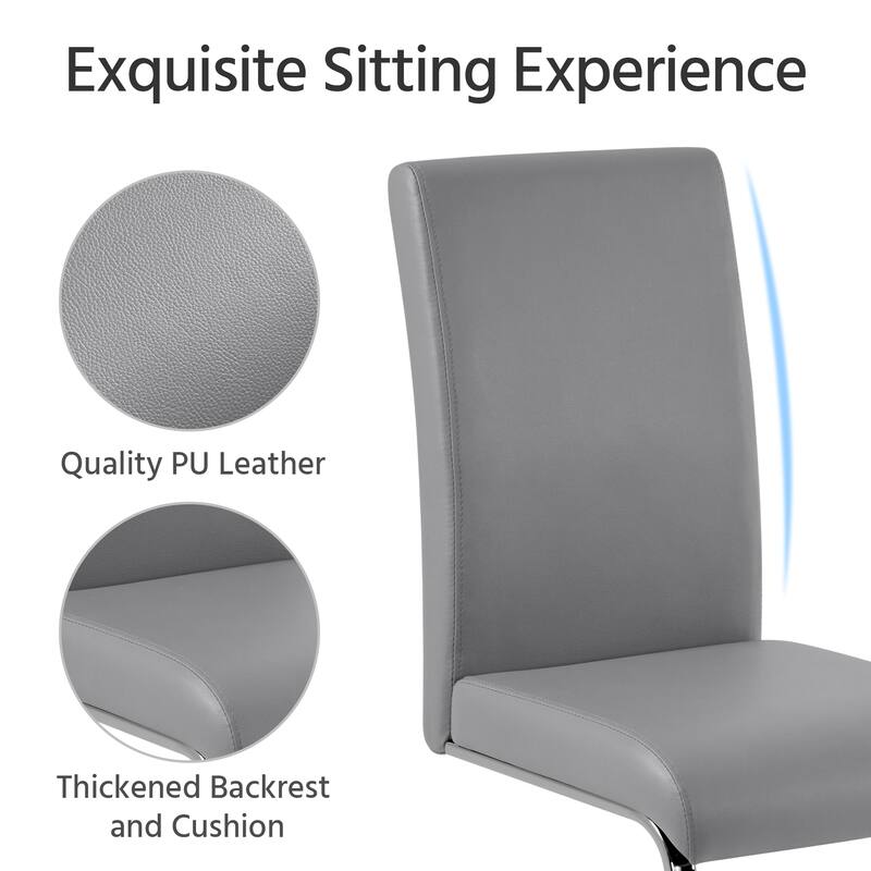Yaheetech 2pcs Dining Chairs High Back Padded Chairs for Home