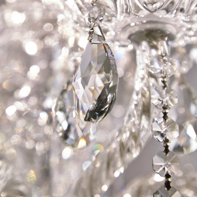 Traditional Crystal 12 Light Clear Swarovski Strass Crystal Chrome Chandelier - 31'' W x 26'' H