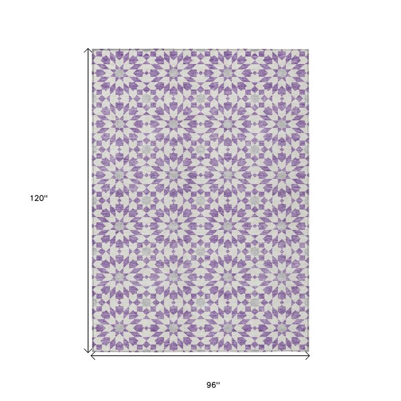 HomeRoots Floral Medallion Transitional Rectangle Outdoor Rug