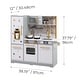preview thumbnail 2 of 7, Teamson Kids Little Chef Springfield Play Kitchen & Accessories, Gray/White - 38.19" W x 12.0" L x 37.8" H